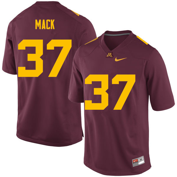 Men #37 John Mack Minnesota Golden Gophers College Football Jerseys Sale-Maroon